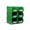 Triton Products Stacking Hanging Interlocking Bins, Polypropylene, Green, 14-3/4" L x 8-1/4" W x 7" H, 6 CT 3-240GRN - alternate 1